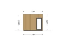 Gartenhaus PREMIUM (Isoliert, SIPS), 5x3 m, 15 m² Mit Terrasse 3x3 m, 9 m² – Bild 9