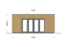 Premium Gartenhaus Tobi (34mm + Holzverschalung), 6x3m, 18m² – Bild 8