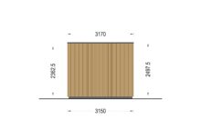 Premium Gartenhaus Tobi (34mm + Holzverschalung), 6x3m, 18m² – Bild 9