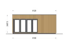 Premium Gartenhaus Tobi (34mm + Holzverschalung), 6x4m, 24m² – Bild 8