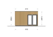Premium Gartenhaus Tobi (34mm + Holzverschalung), 6x4m, 24m² – Bild 9