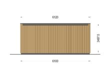 Premium Gartenhaus Tobi (34mm + Holzverschalung), 6x4m, 24m² – Bild 10