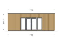 Premium Gartenhaus Tobi (34 mm + Holzverschalung) 24m² – Bild 8