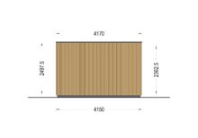 Premium Gartenhaus Tobi (34 mm + Holzverschalung) 24m² – Bild 11