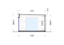 Premium Gartenhaus Tobi (34 mm + Holzverschalung) 24m² – Bild 6