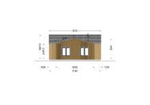 Holzhaus VALENTIN (44mm + Holzverschalung) 80 m² – Bild 9