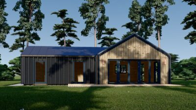 Holzhaus VALENTIN (44mm + Holzverschalung) 80 m² – Bild 6