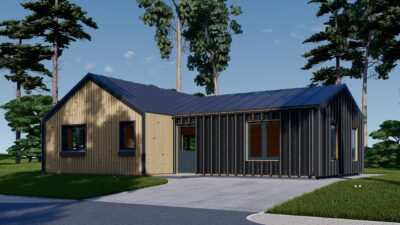 Holzhaus VALENTIN (44mm + Holzverschalung) 80 m² – Bild 4