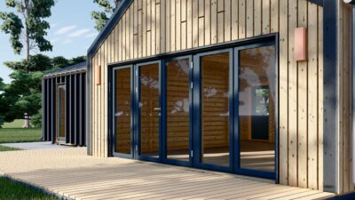 Holzhaus VALENTIN (44mm + Holzverschalung) 80 m² – Bild 7