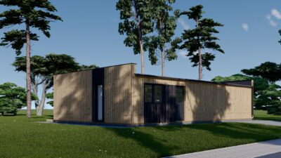 Holzhaus KULM 3 (66 mm + Holzverschalung) 70m² Isoliert – Bild 2