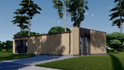 Holzhaus KULM 3 (66 mm + Holzverschalung) 70m² Isoliert – Bild 3