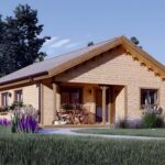 Holzwohnhaus LEIBNITZ (Isoliert, 66 mm + Holzverschalung), 70 m²