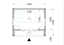 Gartenhaus TAURUS (44mm + Holzverschalung ), 4x4m, 12m² – Bild 6
