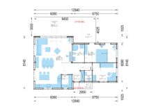 Holzhaus VALENTIN (44mm + Holzverschalung) 80 m² – Bild 8