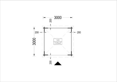 Gartenpavillon FERL (44mm), 3x3m, 9m² – Bild 7