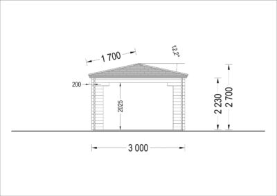 Gartenpavillon Florida (28mm), 3x5m, 15m² – Bild 7
