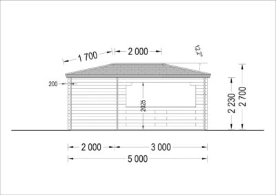 Gartenpavillon Florida (28mm), 3x5m, 15m² – Bild 10