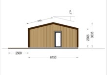 Blockbohlenhaus ARNOLD (44mm + Holzverschalung), 43m² – Bild 9