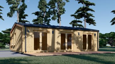 Blockbohlenhaus ARNOLD (44mm + Holzverschalung), 43m² – Bild 4