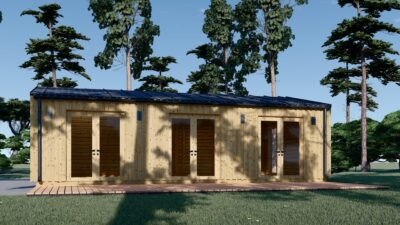 Blockbohlenhaus ARNOLD (44mm + Holzverschalung), 43m² – Bild 5