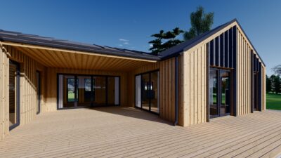 Holzhaus Salzburg (Isoliert, 66mm + Holzverschalung), 139m² – Bild 10