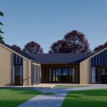 Holzhaus Salzburg (Isoliert, 66mm + Holzverschalung), 139m²