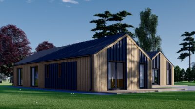 Holzhaus Salzburg (Isoliert, 66mm + Holzverschalung), 139m² – Bild 4