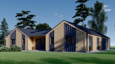 Holzhaus Salzburg (Isoliert, 66mm + Holzverschalung), 139m² – Bild 11