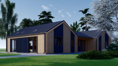 Holzhaus Salzburg (Isoliert, 66mm + Holzverschalung), 139m² – Bild 7