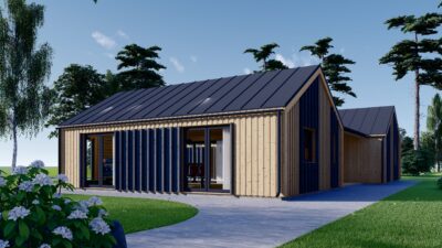 Holzhaus Salzburg (Isoliert, 66mm + Holzverschalung), 139m² – Bild 8