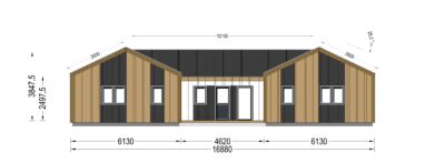 Holzhaus Salzburg (Isoliert, 66mm + Holzverschalung), 139m² – Bild 12