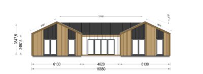 Holzhaus Salzburg (Isoliert, 66mm + Holzverschalung), 139m² – Bild 14