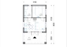Blockbohlenhaus ANNA (44 mm + Holzverschalung ), 39 m² – Bild 9