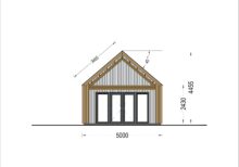 Blockbohlenhaus ANNA (44 mm + Holzverschalung ), 39 m² – Bild 11