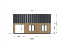 Blockbohlenhaus ANNA (44 mm + Holzverschalung ), 39 m² – Bild 12