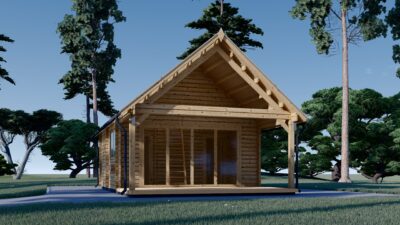 Blockbohlenhaus ANNA (44 mm + Holzverschalung ), 39 m² – Bild 5