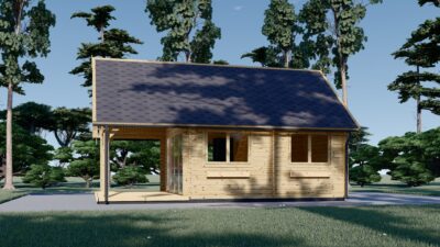 Blockbohlenhaus ANNA (44 mm + Holzverschalung ), 39 m² – Bild 7