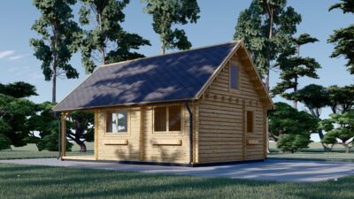 Blockbohlenhaus ANNA (44 mm + Holzverschalung ), 39 m² – Bild 8