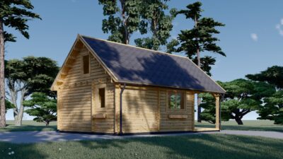 Blockbohlenhaus ANNA (44 mm + Holzverschalung ), 39 m² – Bild 2