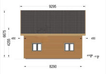Blockbohlenhaus ERNI (66mm + Holzverschalung, Isoliert) 70 m² – Bild 5