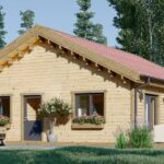 Blockbohlenhaus LIENZ (66 mm + Holzverschalung Isoliert) 103 m²