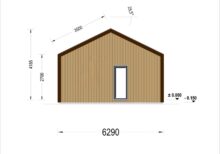 Blockbohlenhaus ARNOLD Isoliert (66mm + Holzverschalung), 40m² – Bild 3