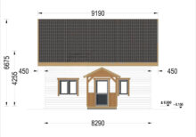 Blockbohlenhaus ERNI (66mm + Holzverschalung, Isoliert) 70 m² – Bild 7