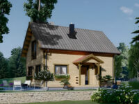 Blockbohlenhaus ERNI (66mm + Holzverschalung, Isoliert) 70 m²