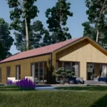 Holzhaus ROMAN(Isoliert, 66 mm + Holzverschalung), 93 m²