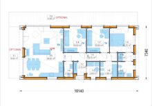 Holzhaus ROMAN(Isoliert, 66 mm + Holzverschalung), 93 m² – Bild 2
