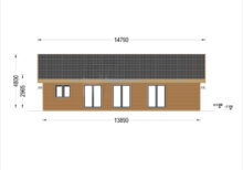Blockbohlenhaus BERNAU Isoliert, 66 mm + Holzverschalung), 94 m² – Bild 3