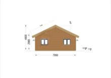 Blockbohlenhaus BERNAU Isoliert, 66 mm + Holzverschalung), 94 m² – Bild 5