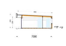 Holzhaus KULM 1 (66 mm + Holzverschalung) 48 m² Isoliert – Bild 8