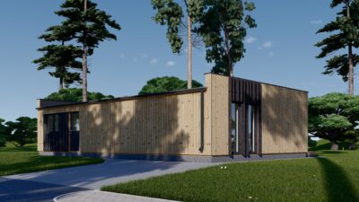 Holzhaus KULM 2 (66 mm + Holzverschalung) 63 m² Isoliert – Bild 6